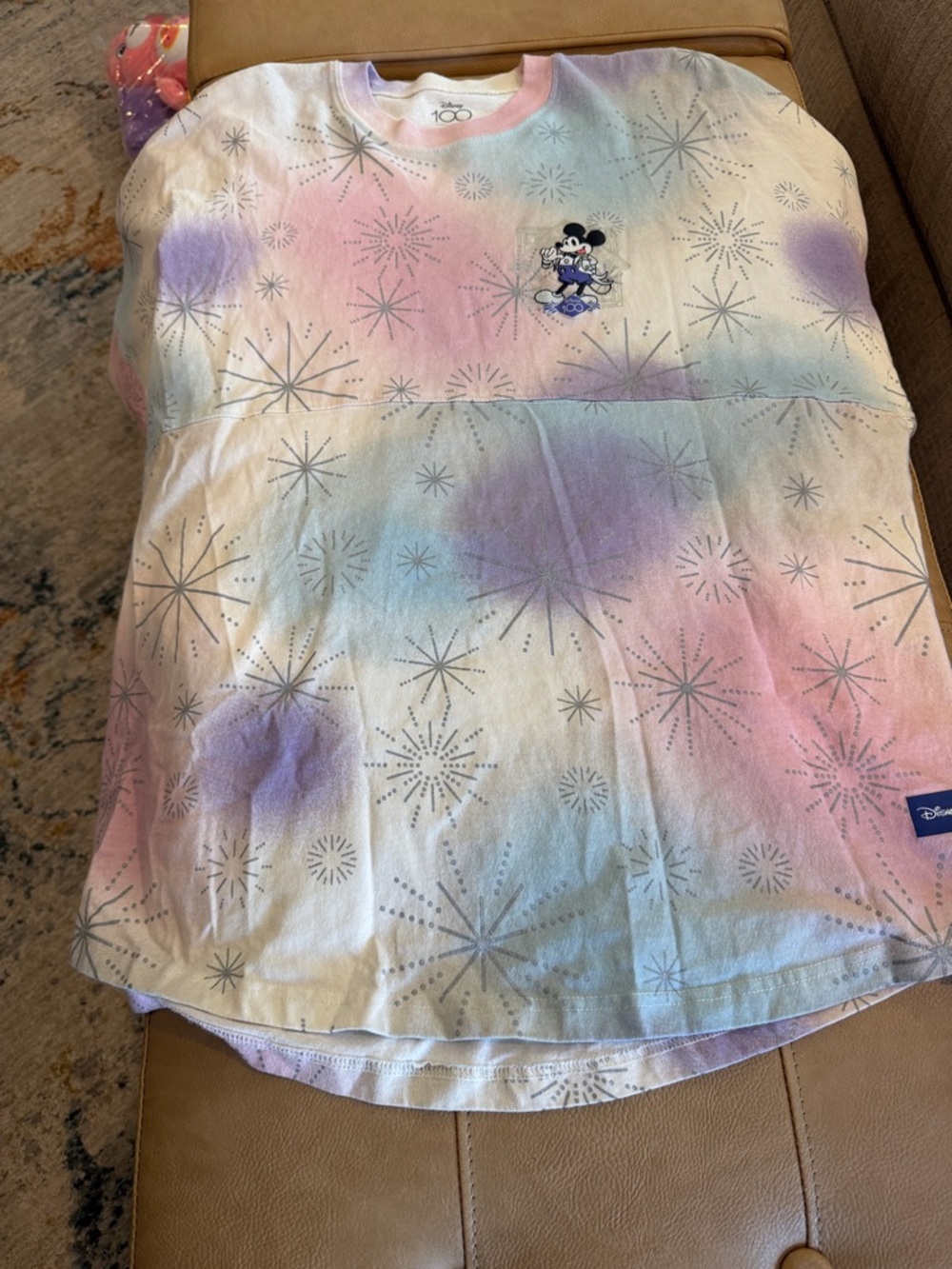 Disney Pastel Tie-Dye 100 year anniversary  Jersey Pink, Purple, Blue medium